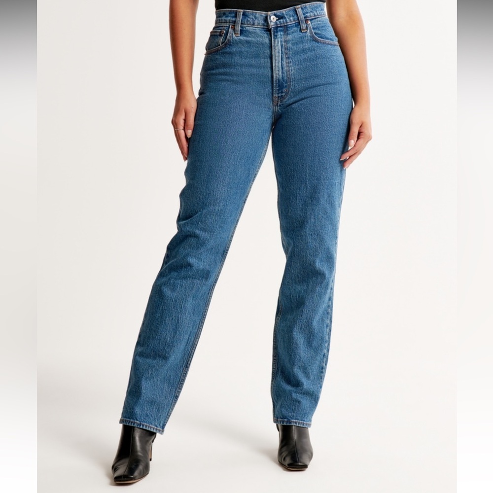 Abercrombie ultra high rise 90s straight jean